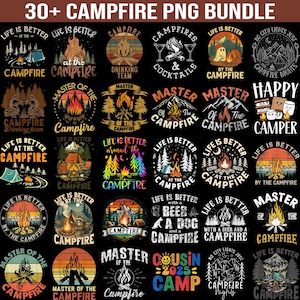 30+ Camping Png Bundle, Camping Png, Retro Camping Png, Camp Life Png, Love Camp, Camping Sublimation Bundle Png, Digital Download