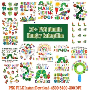 20+ Kinderbuch PNG-Bundle, Lehrer PNG, Buchliebhaber PNG, Zurück in die Schule Png, Raupe Png