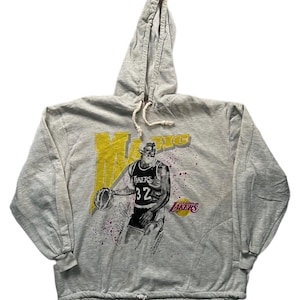 very rare vintage jacket hoodie magic johnson LA lakers los angeles starter NBA basketball