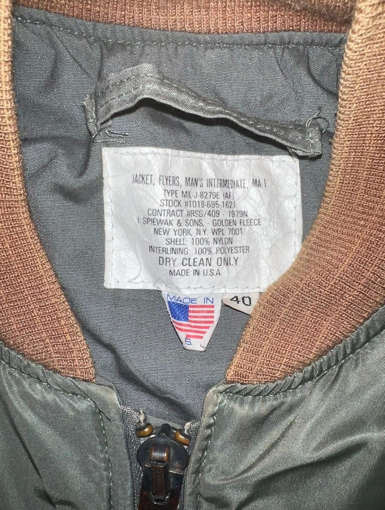 SPIEWAK スピワック 90’s MA-1 made in U.S.A 40 Vintage Blue MA-1 Spiewak Flight Jacket Large | eBay