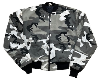 very rare vintage jacket flight bomber MA 1 snow camo hope mfg