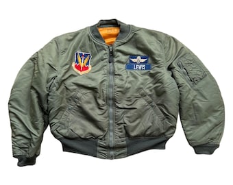 Vintage Alpha Industries Ma-1 Us Air Force B-15D Bomber Made Usa