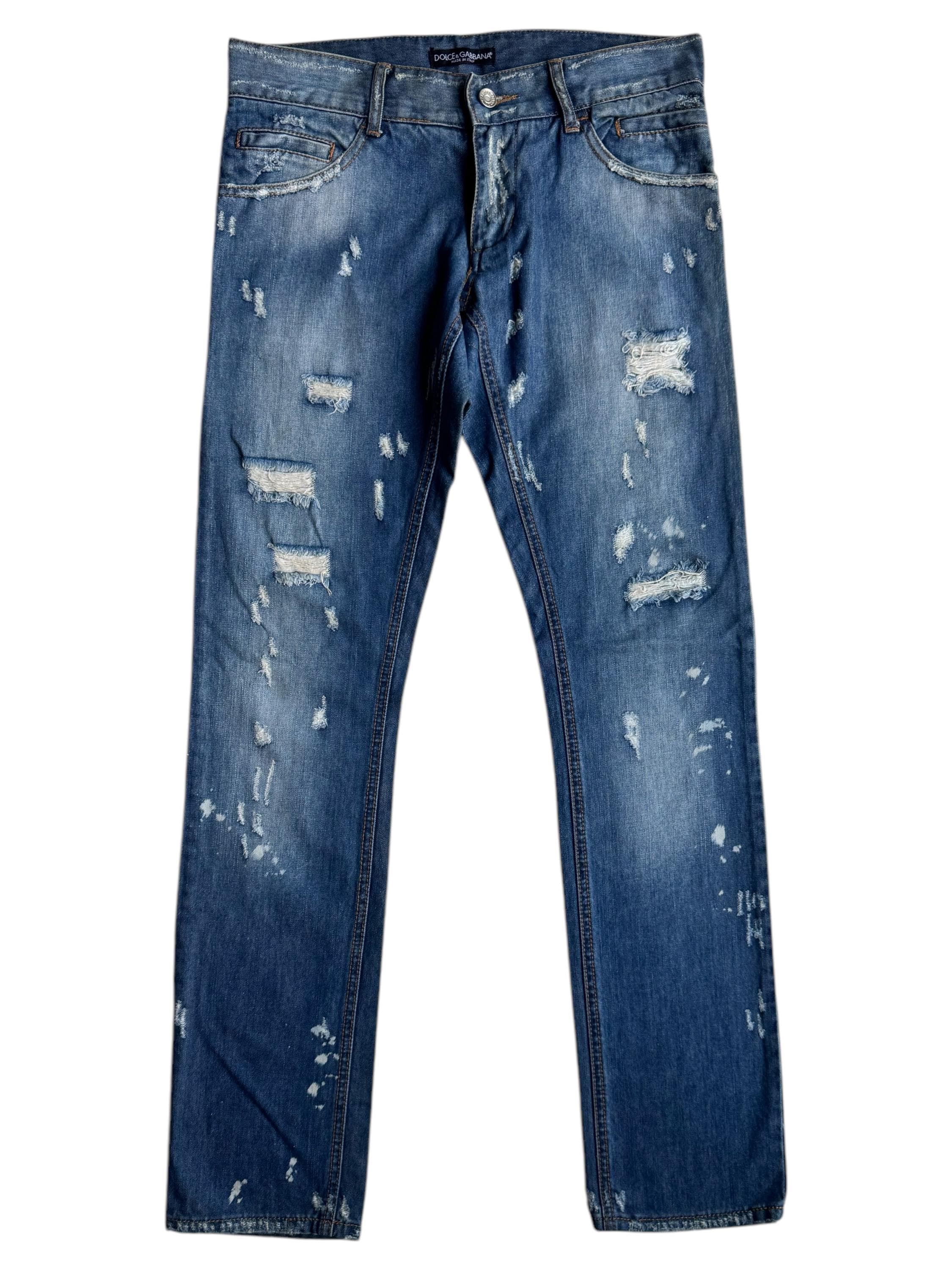 DOLCE&GABBANAGABBANA未使用に近い Dolce Gabbana Ripped Jeans - Etsy