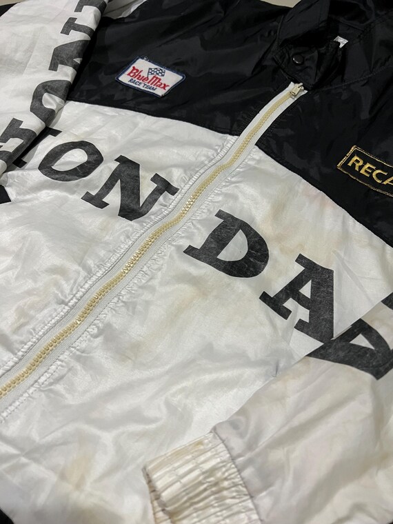 very rare vintage jacket honda racing motul recaro blue max team View 4