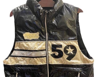 very rare vintage jacket vest ellesse star star goldwin reversible