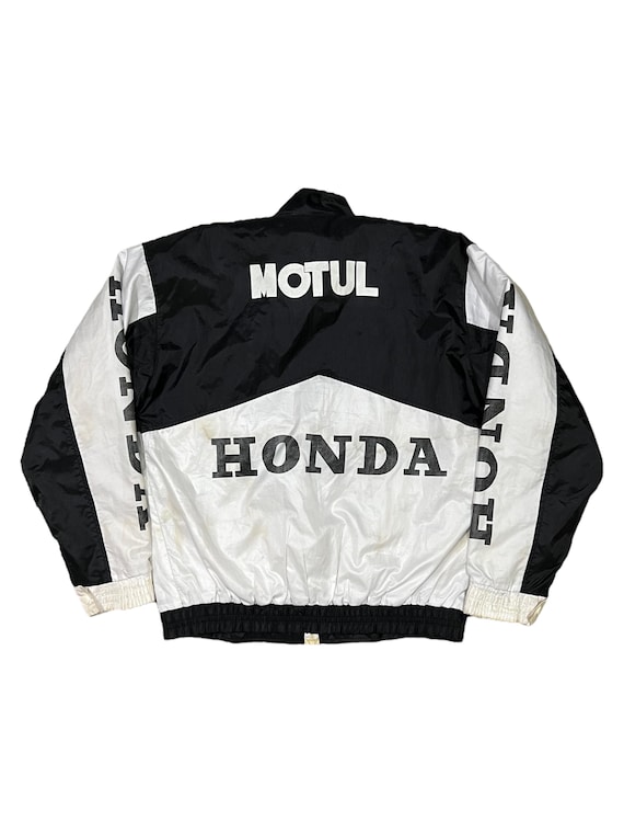 very rare vintage jacket honda racing motul recaro blue max team View 2