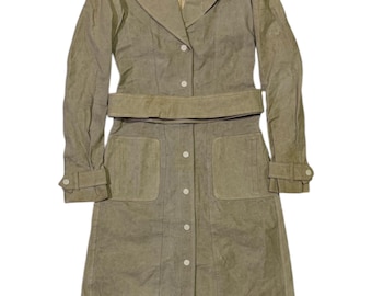 Chaqueta vintage muy rara, abrigo largo de cuero Versace versus