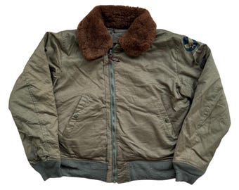 Sugar Cane Toyo Enterprise Reversible Bomber Zipper Jacket Navy