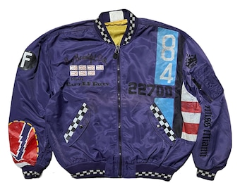 very rare vintage jacket flight bomber MA 1 avirex big beautiful doll 1988