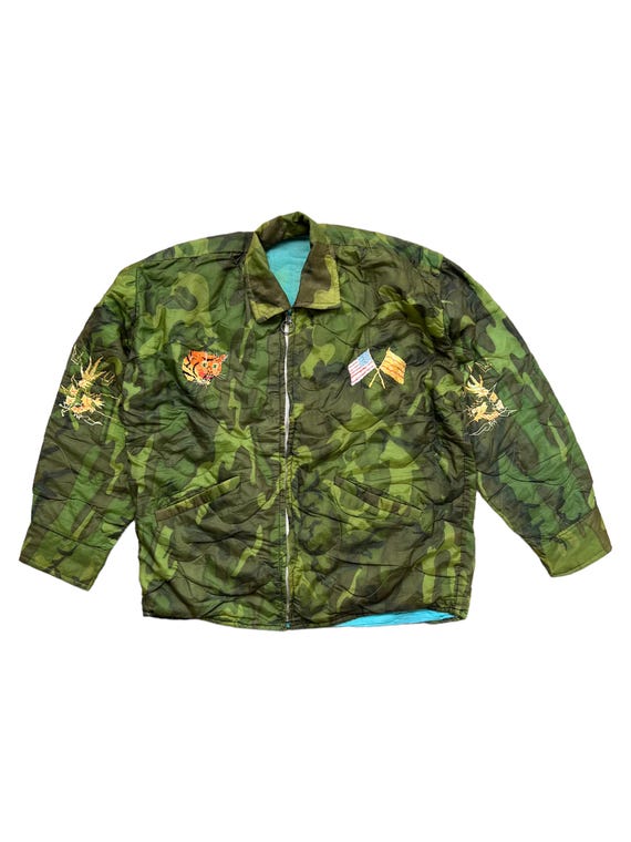 Very Rare Vintage Jacket Souvenir Sukajan Vietnam War Map Da Nang