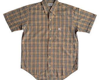 Camisa vintage muy rara Burberry Nova Check Short