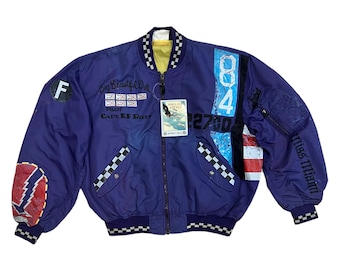 very rare vintage jacket flight bomber MA 1 avirex big beautiful doll 1988