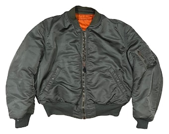 Vintage Alpha Industries MA-1 USAF Bomber Scovill Zipper - Etsy Vintage Alpha Industries MA-1 USAF Bomber Scovill Zipper - Etsy