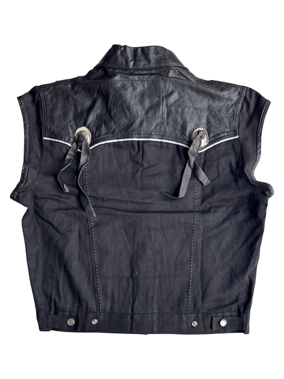 Very Rare Vintage Jacket Vest Leather Johnsons La Rocka Di Londres 