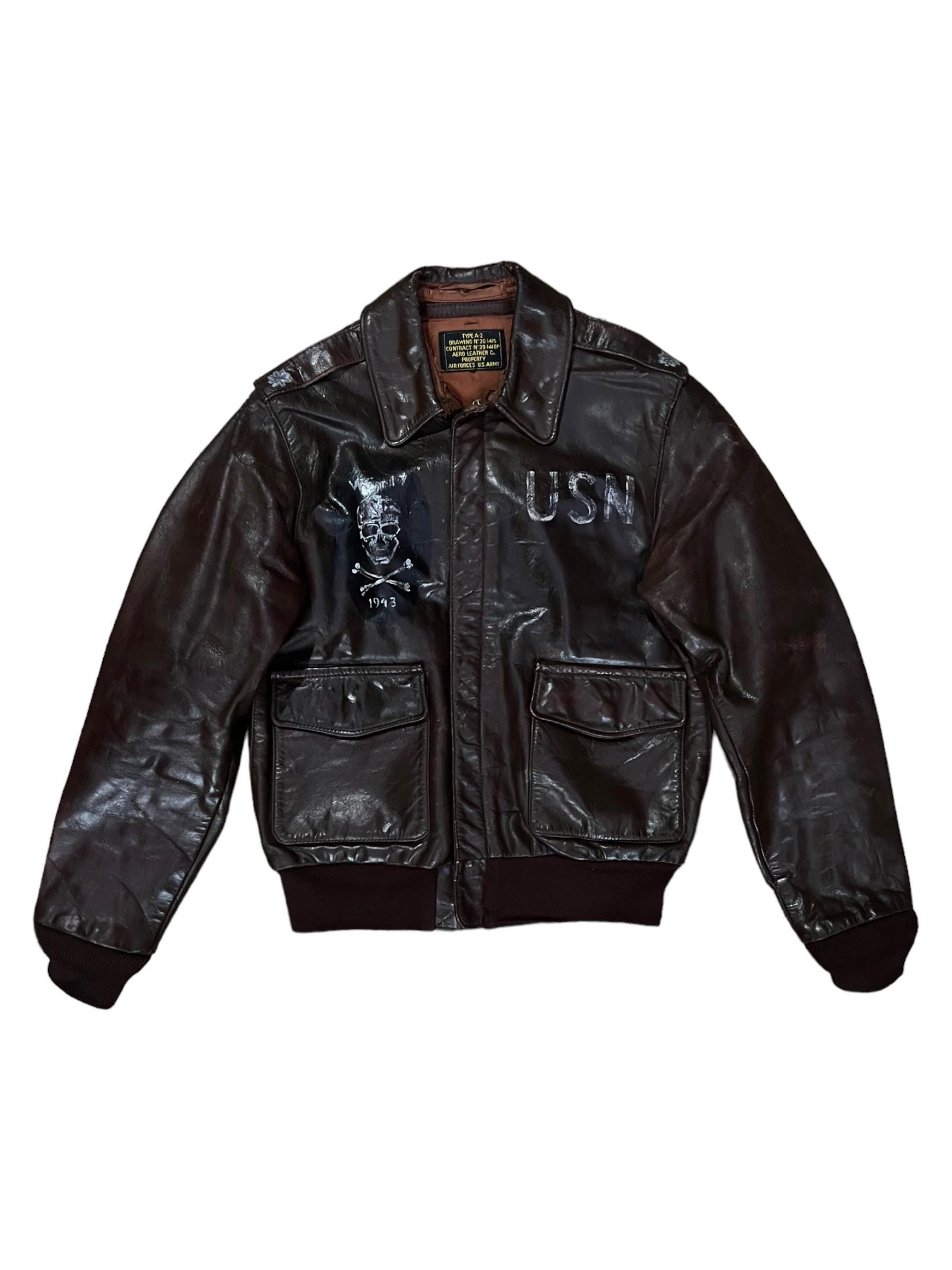 Painted Flight Jacket - Etsy
