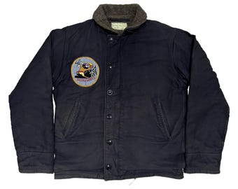Vintage the Real Mccoy's Stencil USN Deck Jacket Japanese Brand