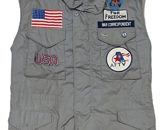 very rare vintage jacket vest war correspondent AFTV