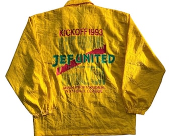 very rare vintage jacket coach j league official kick off 1993 jef united soccer