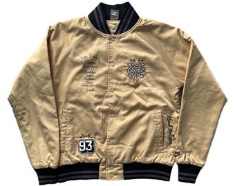 very rare vintage jacket varsity nike pipe dream team new york city grotesk