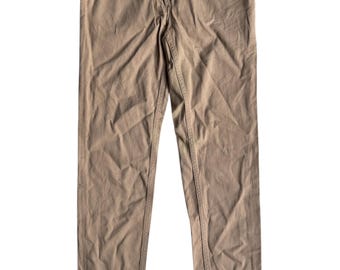 Pantalones vintage muy raros Yves Saint Laurent YSL caqui elásticos