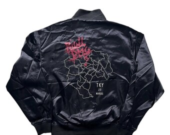 Troop Vintage 80s High Roller Gambler Leather Bomber Jacket - LL
