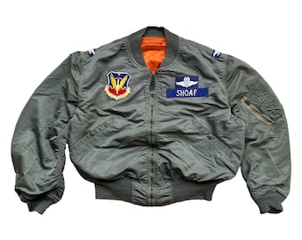 Vintage 90's ALPHA INDUSTRIES MA-1 Bomber Jacket Flight Jacket