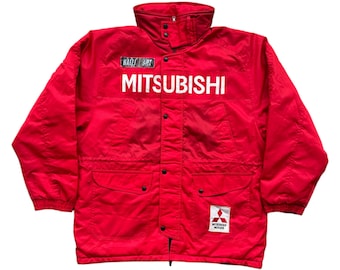 very rare vintage jacket parka coat mitsubishi ralliart racing team