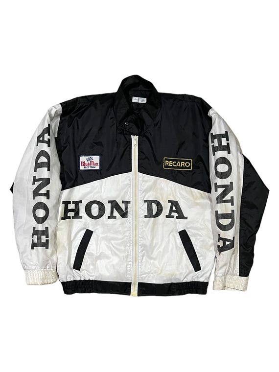 very rare vintage jacket honda racing motul recaro blue max team