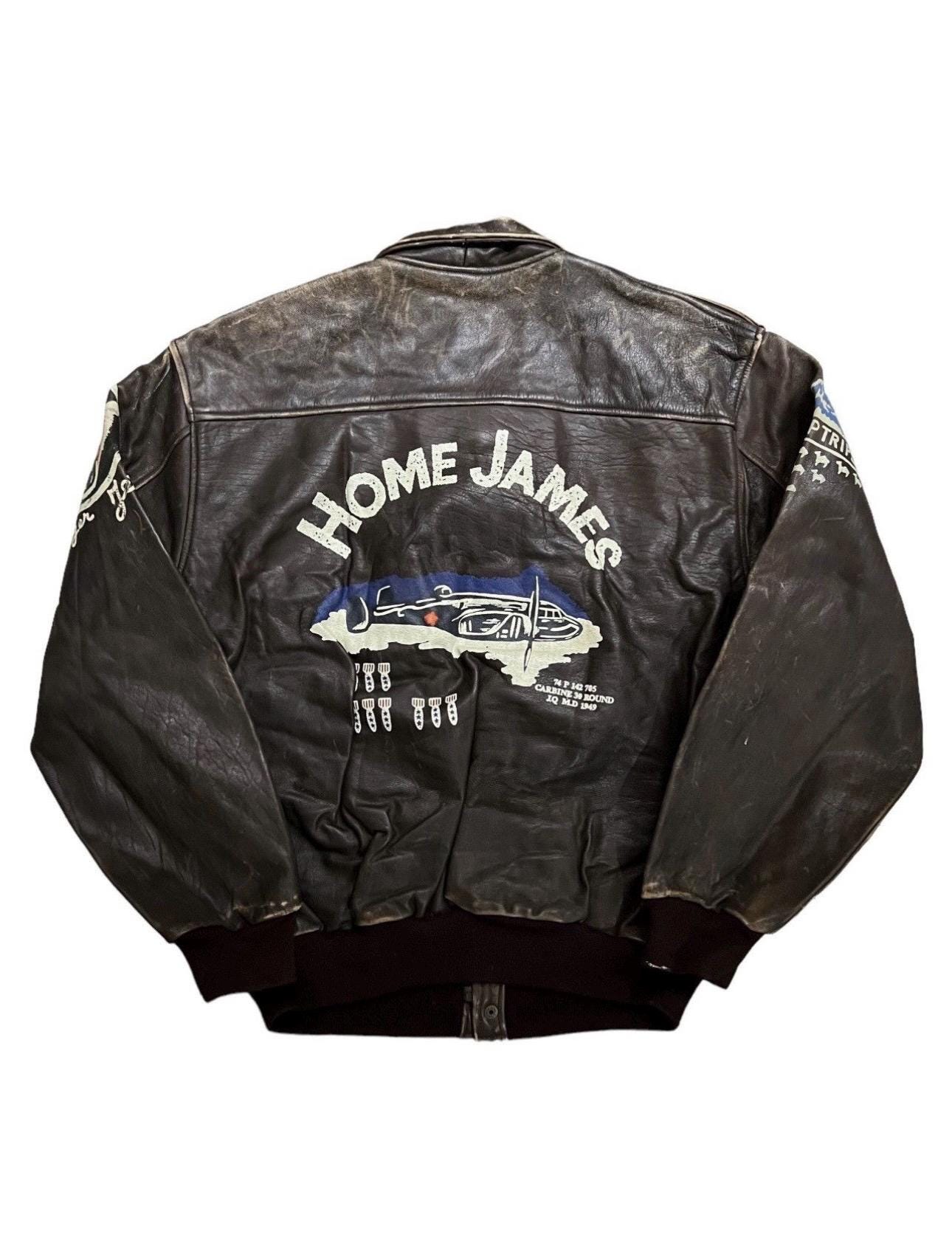 French Leather Flight Jacket - Etsy