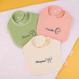 Baberos personalizados para bebés, baberos bordados personalizados para bebés, baberos personalizados para bebés, baberos personalizados para bebés, regalo personalizado para bebés, regalo para baby shower