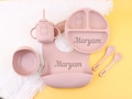 Personalised Silicone Weaning Set,Custom Baby Plate,Cartoon Weaning Set for Toddler Baby Kids,Feeding Set with Name,Baby Shower Gift product logo