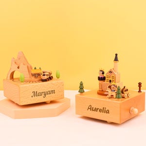 Personalized music box, wooden music box, engraved name music box, baby shower gift, baby birthday gift, music box, Engraved Name Music Box