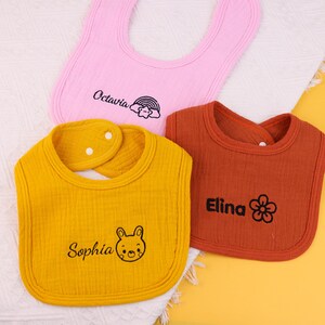 Baberos personalizados para bebés, baberos bordados personalizados para bebés, baberos personalizados para bebés, baberos personalizados para bebés, regalo personalizado para bebés, regalo para baby shower