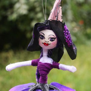 Purple Witch Ornament