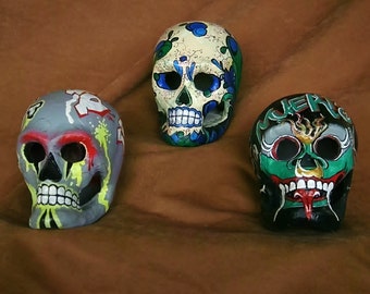 Day of the Dead Skulls Urban Series set of 3