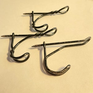 Wire Coat Hooks Vintage Salvaged Hardware Wall Hooks Wire Hooks Screw in Coat Hangers DIY Project Farmhouse Rustic Shabby Chic Etsy