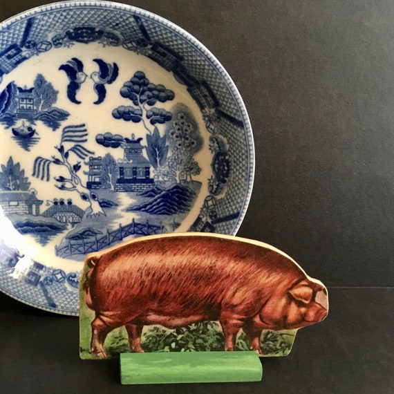 Pig decor duroc jersey pig FARM ANIMAL wood cut out farmyard | Etsy