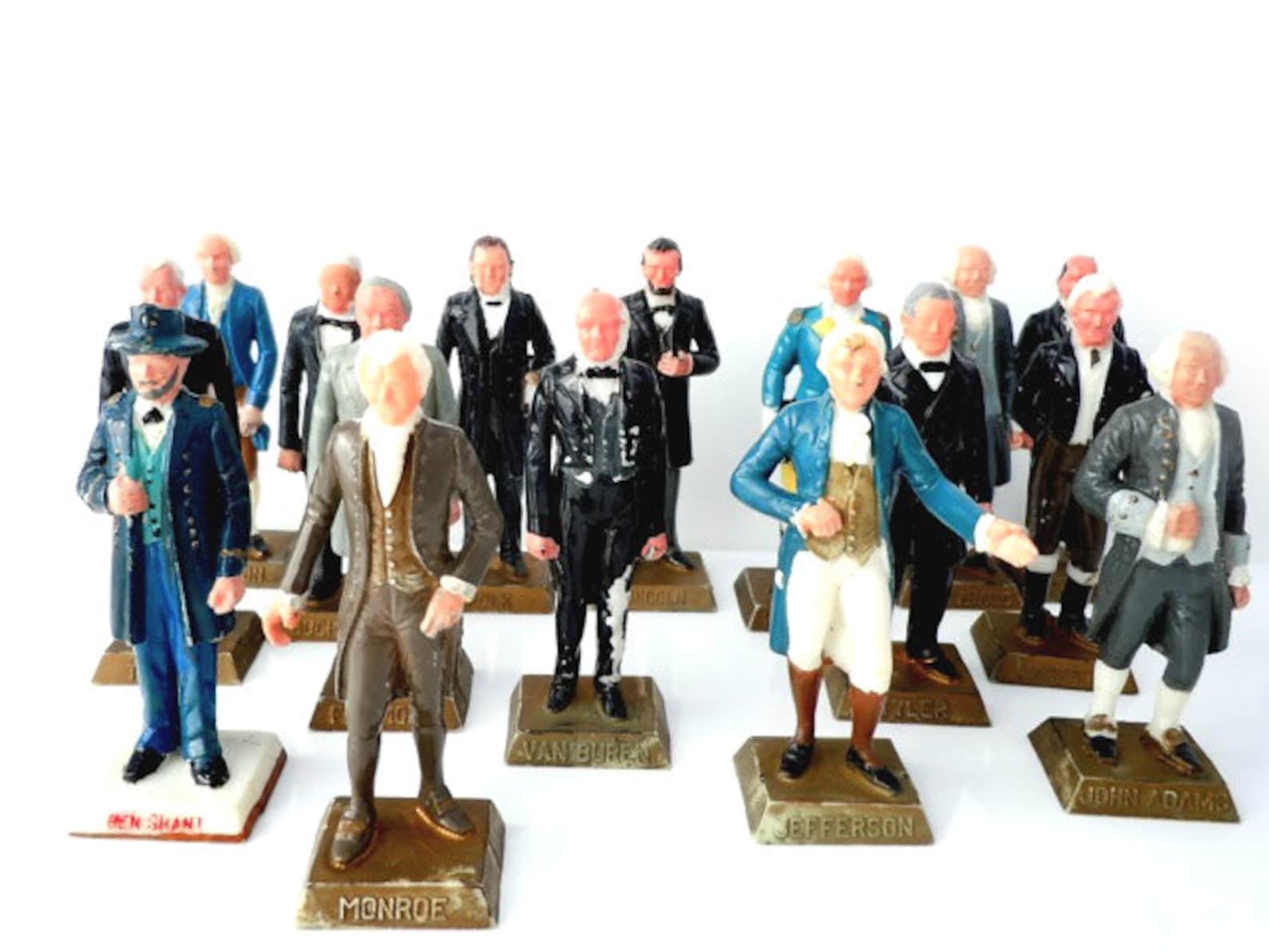 MARX plastic PRESIDENTS figurines play set miniature . vintage Etsy