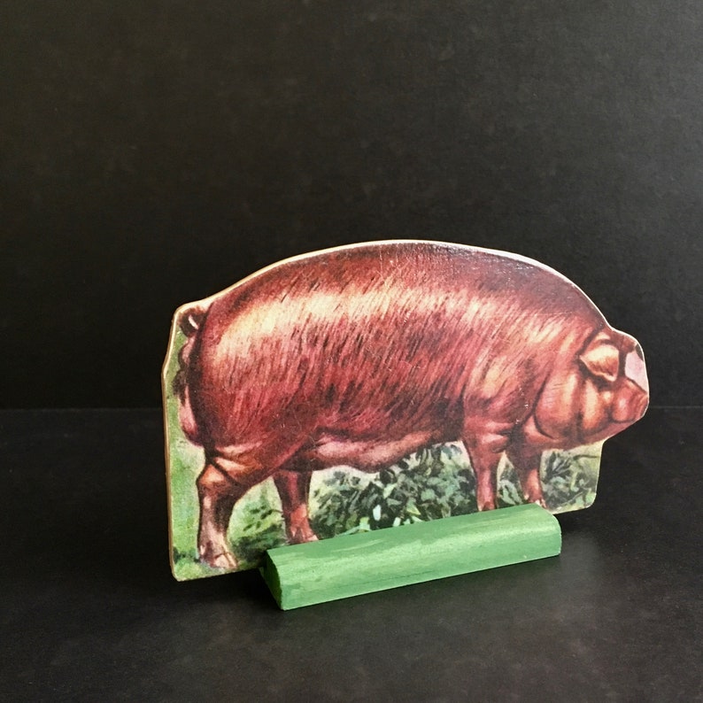 Pig decor duroc jersey pig FARM ANIMAL wood cut out farmyard | Etsy
