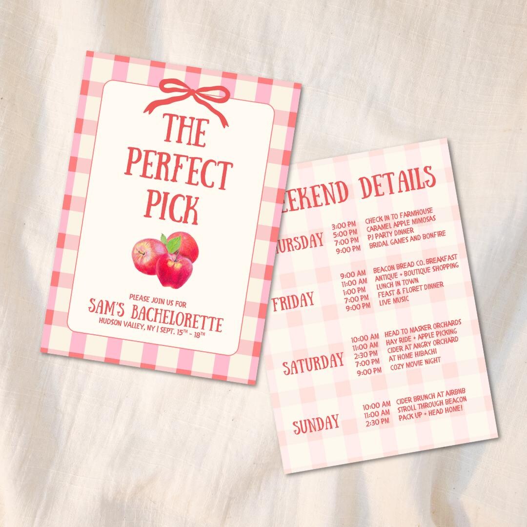 Buy Bachelorette Itinerary & Invite: Editable Canva Template (digital ...