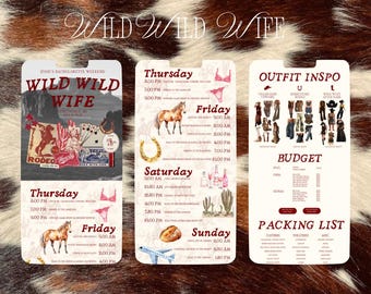 Scottsdale Bachelorette Itinerary Template | Western Cowgirl Canva (Digital Download)