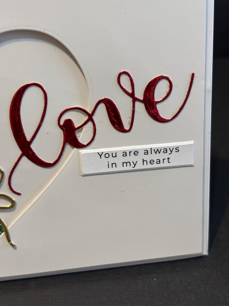 Handmade Valentine Card: Love and Hearts - Etsy