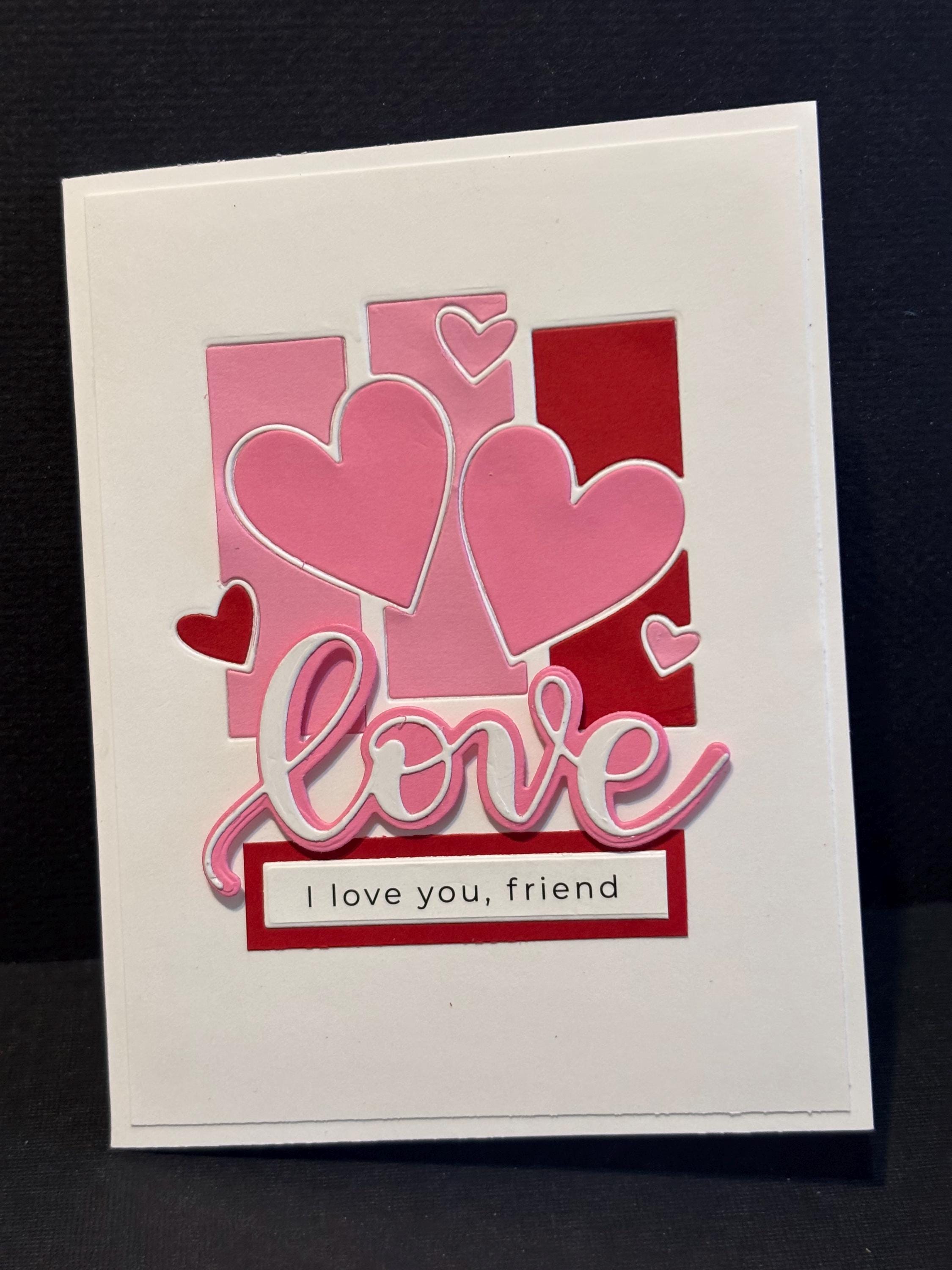 Handmade Valentine Cards: Love and Hearts Card - Etsy