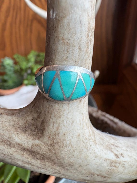 Native American Statement Ring with Hallmark (MKL… - image 1