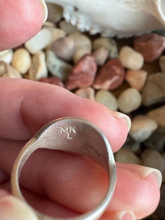 Native American Statement Ring with Hallmark (MKL… - image 6