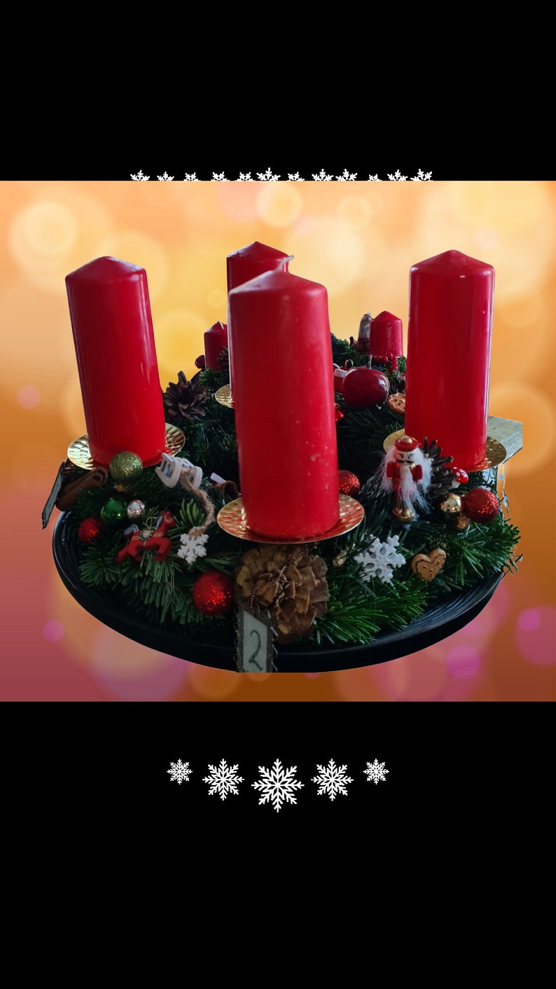Beautiful Advent wreath with candles from Germany
