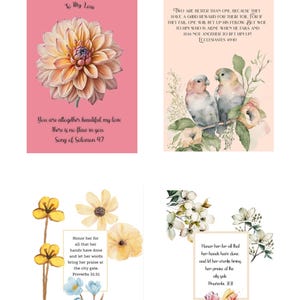 Paquete de tarjetas de felicitación, cuidadosamente elaborado para celebrar a una mujer de fortaleza, gracia y dedicación. Perfecto para honrar a una mujer piadosa.