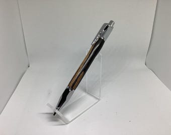 Penna Vertex cromata ebano bianco e nero