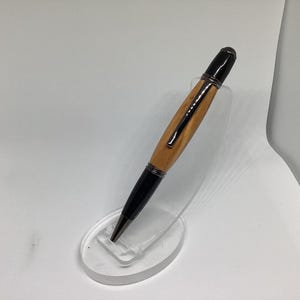Olijfhouten gunmetal Gatsby-pen