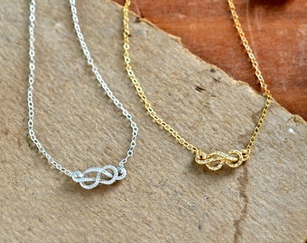 Sailor's Knot Necklace - gold sailors knot necklace, silver rope knot necklace, nautical knot necklace, nautical wedding jewelry